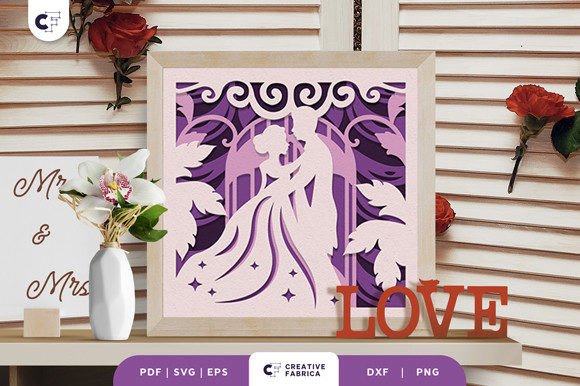 Download Wedding Ceremony 3D Shadow Box SVG - Wedding Collection