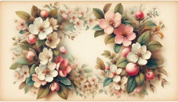 Download Antique Floral Postcard of Fresh Spring - Floral Collection