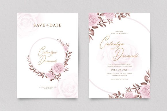Download Beautiful Double Sided Wedding Template - Wedding Collection