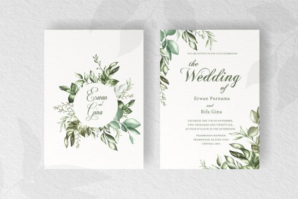 Download Floral Wedding Invitation Template Card - Wedding Collection