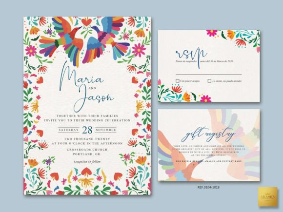Download Mexican Theme Wedding Set 12 Templates - Wedding Collection