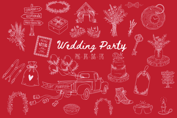 Download Rustic Country Wedding Doodle Clipart - Wedding Collection