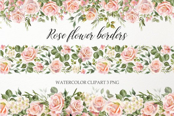 Download Watercolor Floral Seamless Border PNG - Floral Collection