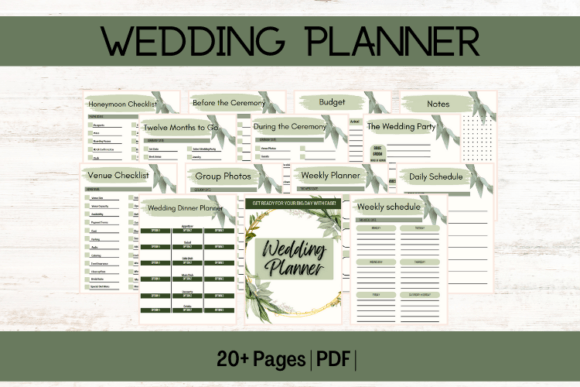 Download Wedding Template - Greenery - Printable - Wedding Collection