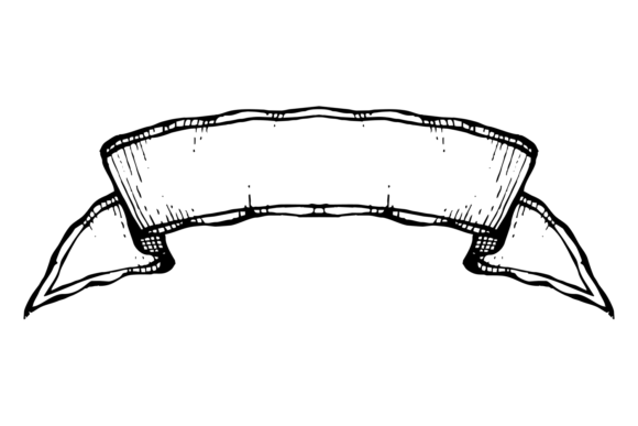 Download Ribbon Scroll Engraving. Hand Drawn Retr - Hand drawn Collection