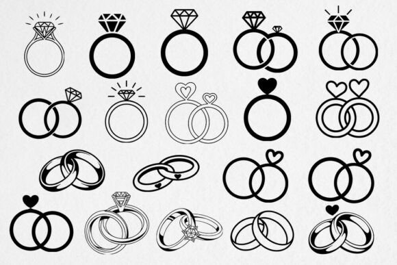 Download Wedding Ring, Engagement Ring SVG Bundle - Wedding Collection