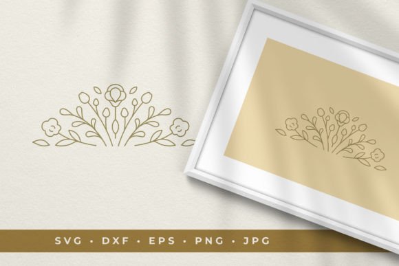 Download Line Art Floral Vignette - Floral Collection