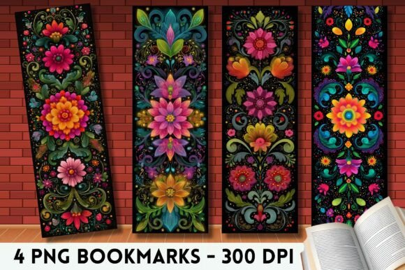 Download Mexican Style Embroidered Skull Bookmark - Mexican style Collection