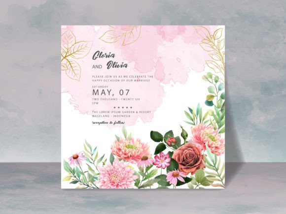 Download Beautiful Floral Wedding Invitation Card - Wedding Collection