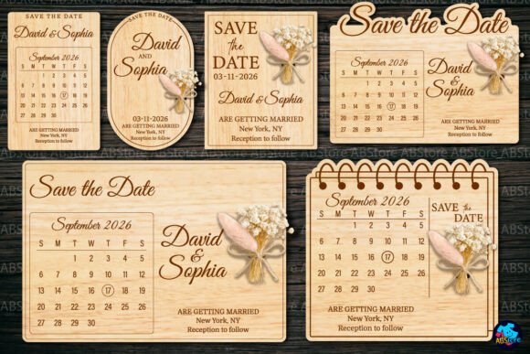Download Save the Date Laser Cut Bundle - Date Collection