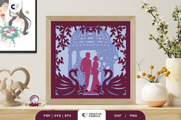 Download Wedding Ceremony 3D Paper Cut SVG - Wedding Collection